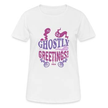 salutations fantomatiques - T-shirt respirant Femme - blanc - Devant - AI Model Female 172 dark (172cm)