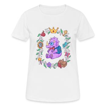 Triceratops Girls School Fairy Tales - Women's Breathable T-Shirt - white - Front - AI Model Female 172 dark (172cm)