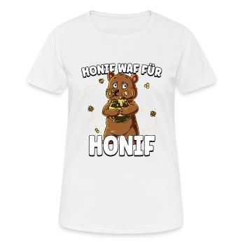 Bär Honig - Frauen T-Shirt atmungsaktiv - Weiß - Vorne - AI Model Female 172 dark (172cm)