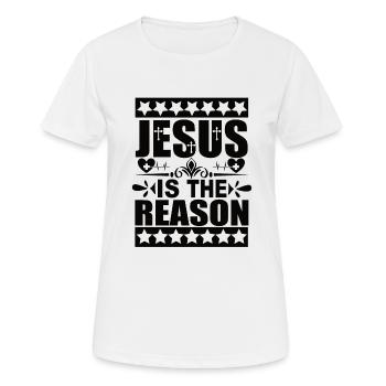 Jésus sauve Frère Religion Foi Prière Croix Prière - T-shirt respirant Femme - blanc - Devant - AI Model Female 172 dark (172cm)