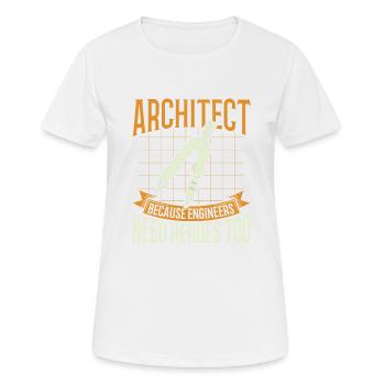 Architecte Cadeau Profession Architecture Emploi Architecte - T-shirt respirant Femme - blanc - Devant - AI Model Female 172 dark (172cm)