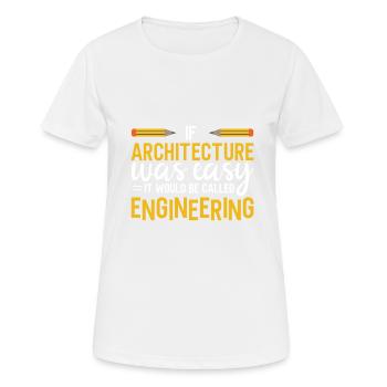 Architecte Cadeau Profession Architecture Emploi Architecte - T-shirt respirant Femme - blanc - Devant - AI Model Female 172 dark (172cm)