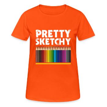 Pretty Incomplete Art Color Artist Colored - Women's Breathable T-Shirt - neon orange - Front - AI Model Female 172 dark (172cm)