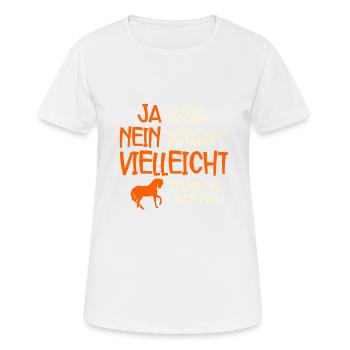Ja Ich Rieche Nach Pferd Pferde - Frauen T-Shirt atmungsaktiv - Weiß - Vorne - AI Model Female 172 dark (172cm)