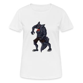 Werwolf - Frauen T-Shirt atmungsaktiv - Weiß - Vorne - AI Model Female 172 dark (172cm)