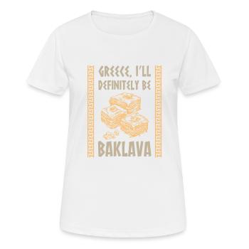 Griechische Mythologie und Griechisches Essen - Frauen T-Shirt atmungsaktiv - Weiß - Vorne - AI Model Female 172 dark (172cm)