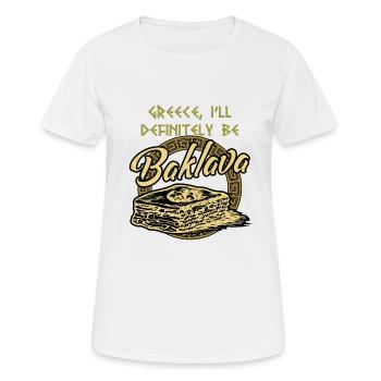 Griechische Mythologie und Griechisches Essen - Frauen T-Shirt atmungsaktiv - Weiß - Vorne - AI Model Female 172 dark (172cm)