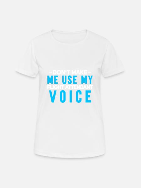 Flight Attendant Stewardess Cabin Crew - Women's Breathable T-Shirt - white