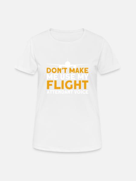 Flight Attendant Stewardess Cabin Crew - Women's Breathable T-Shirt - white