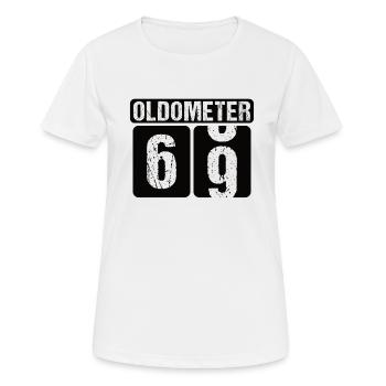 69 Anniversaire Célébration Année de naissance 69e Célébration Année de construction - T-shirt respirant Femme - blanc - Devant - AI Model Female 172 dark (172cm)