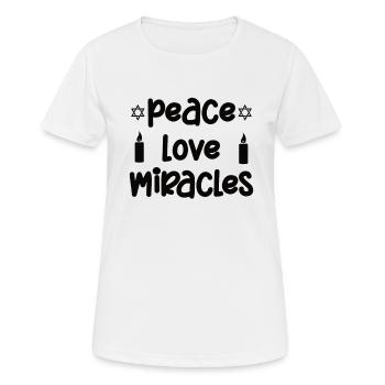 Joyeux Hanoukka Judaïsme Juifs Juifs yev Hanukah - T-shirt respirant Femme - blanc - Devant - AI Model Female 172 dark (172cm)