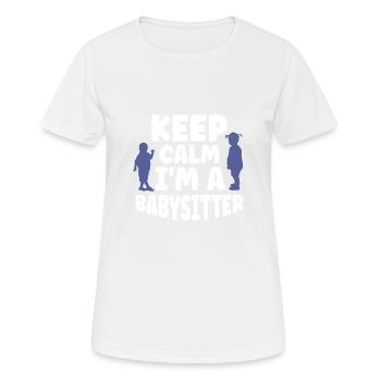 Babysitter Geschenk Babysitting Bester Babysitter - Frauen T-Shirt atmungsaktiv - Weiß - Vorne - AI Model Female 172 dark (172cm)