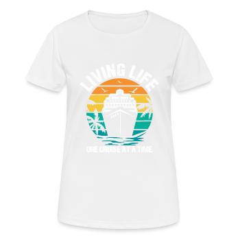 Live Live One Cruise Zu Einem Zeitschiff - Frauen T-Shirt atmungsaktiv - Weiß - Vorne - AI Model Female 172 dark (172cm)
