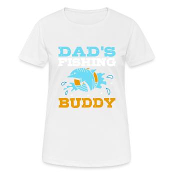 Fathers Fishing Buddy Father And Son Fishing Trip - Women's Breathable T-Shirt - white - Front - AI Model Female 172 dark (172cm)