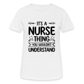 Adjoint au médecin Adjoint Au bureau du médecin - T-shirt respirant Femme - blanc - Devant - AI Model Female 172 dark (172cm)
