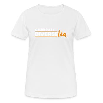 Buveur de thé Amateur de thé Cadeau Thé - T-shirt respirant Femme - blanc - Devant - AI Model Female 172 dark (172cm)