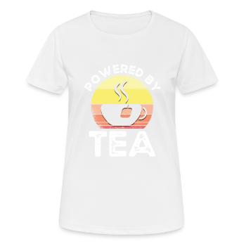 Buveur de thé Amateur de thé Cadeau Thé - T-shirt respirant Femme - blanc - Devant - AI Model Female 172 dark (172cm)