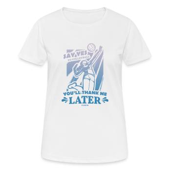 Volleyball Beach Volleyball Gift Beach - Women's Breathable T-Shirt - white - Front - AI Model Female 172 dark (172cm)