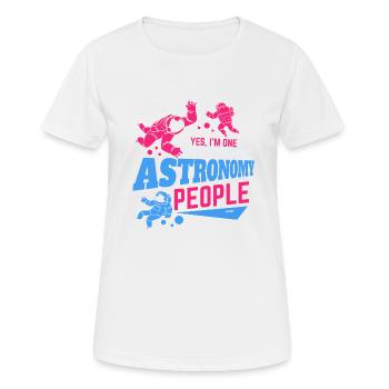 Astronaute dans l’univers - T-shirt respirant Femme - blanc - Devant - AI Model Female 172 dark (172cm)