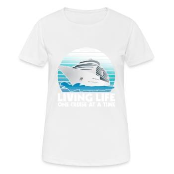 Live Live One Cruise Zu Einem Zeitschiff - Frauen T-Shirt atmungsaktiv - Weiß - Vorne - AI Model Female 172 dark (172cm)