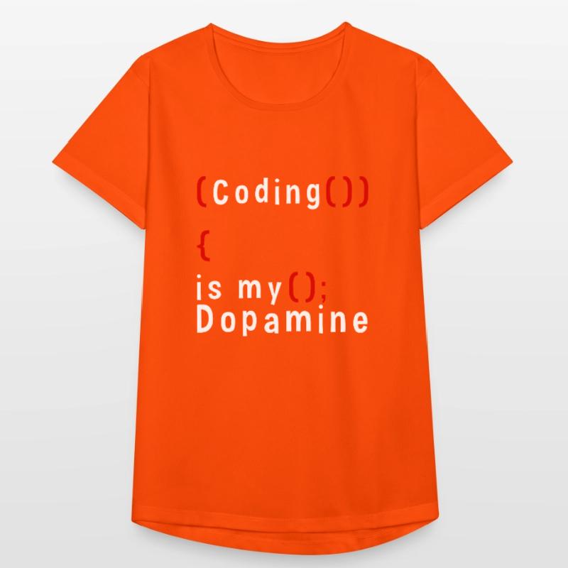 Funny Coding Is My Dopamine Coder Women's Breathable T-Shirt