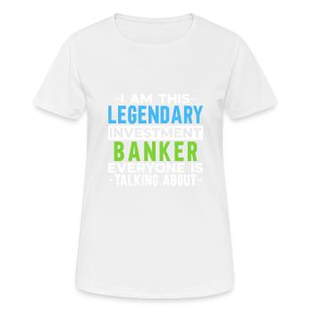 Banquier Banque Argent Banquier - T-shirt respirant Femme - blanc - Devant - AI Model Female 172 dark (172cm)