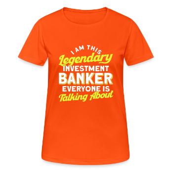 Bänker Bank Geld Banker - Frauen T-Shirt atmungsaktiv - Neonorange - Vorne - AI Model Female 172 dark (172cm)