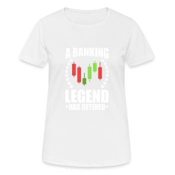 Banquier Banque Argent Banquier - T-shirt respirant Femme - blanc - Devant - AI Model Female 172 dark (172cm)
