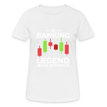 Banquier Banque Argent Banquier - T-shirt respirant Femme - blanc - Devant - AI Model Female 172 dark (172cm)