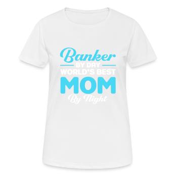Banquier Banque Argent Banquier - T-shirt respirant Femme - blanc - Devant - AI Model Female 172 dark (172cm)