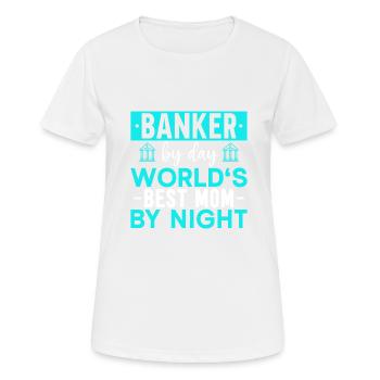 Banquier Banque Argent Banquier - T-shirt respirant Femme - blanc - Devant - AI Model Female 172 dark (172cm)