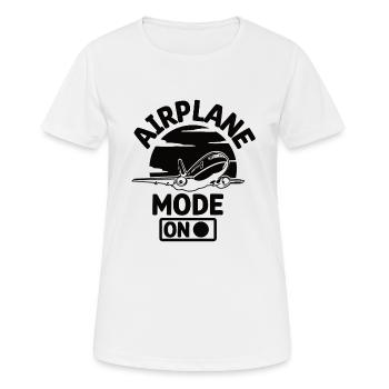 Pilot Flugzeug fliegen Flugsport Geschenkidee - Frauen T-Shirt atmungsaktiv - Weiß - Vorne - AI Model Female 172 dark (172cm)