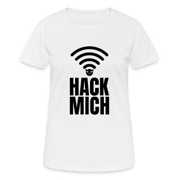 Hack Mich Sex Sprüche Versaute Sprüche - Frauen T-Shirt atmungsaktiv - Weiß - Vorne - AI Model Female 172 dark (172cm)