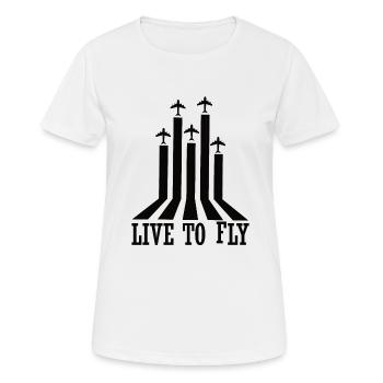Pilot Flugzeug fliegen Flugsport Geschenkidee - Frauen T-Shirt atmungsaktiv - Weiß - Vorne - AI Model Female 172 dark (172cm)