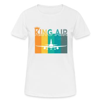 Pilot Flugzeug fliegen Flugsport Geschenkidee - Frauen T-Shirt atmungsaktiv - Weiß - Vorne - AI Model Female 172 dark (172cm)