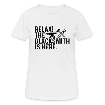 Chemise forgeron Métallurgiste Enclume Cutler - T-shirt respirant Femme - blanc - Devant - AI Model Female 172 dark (172cm)