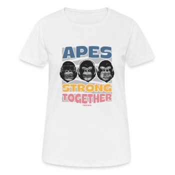Apes Strong Together - Women's Breathable T-Shirt - white - Front - AI Model Female 172 dark (172cm)