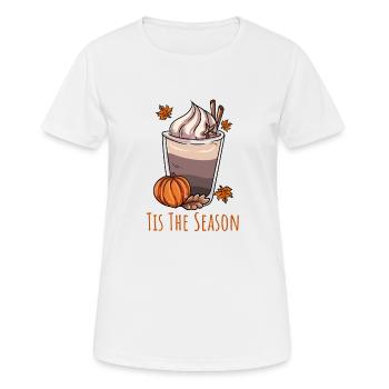 Kaffeeliebhaber Herbst - Frauen T-Shirt atmungsaktiv - Weiß - Vorne - AI Model Female 172 dark (172cm)