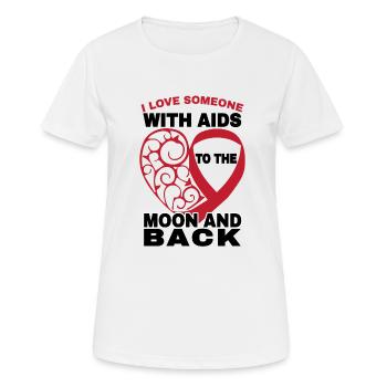 I love with AIDS to the moon and back - Women's Breathable T-Shirt - white - Front - AI Model Female 172 dark (172cm)
