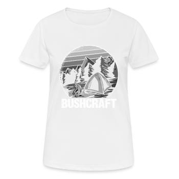 Bushcraft Survival Outdoor Wilderness Faune - T-shirt respirant Femme - blanc - Devant - AI Model Female 172 dark (172cm)