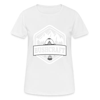 Bushcraft Survival Outdoor Wilderness Faune - T-shirt respirant Femme - blanc - Devant - AI Model Female 172 dark (172cm)