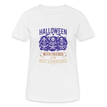 Halloween mit Freunden ist die beste Erfahrung - Frauen T-Shirt atmungsaktiv - Weiß - Vorne - AI Model Female 172 dark (172cm)