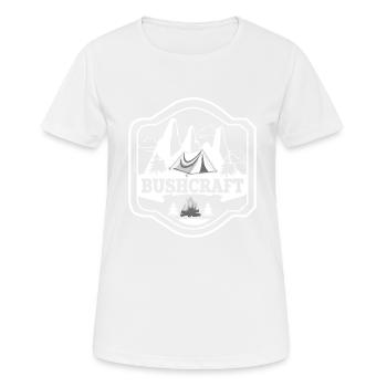 Bushcraft Survival Outdoor Wilderness Faune - T-shirt respirant Femme - blanc - Devant - AI Model Female 172 dark (172cm)