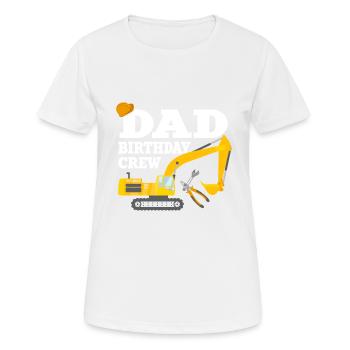Papa Birthday Crew Construction Theme - Women's Breathable T-Shirt - white - Front - AI Model Female 172 dark (172cm)