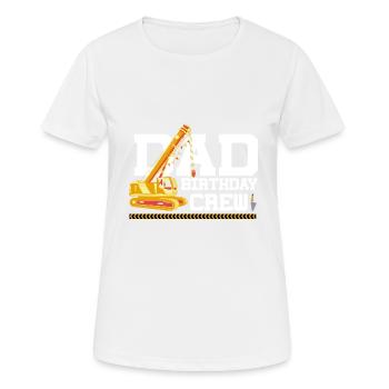 Papa Birthday Crew Construction Theme - Women's Breathable T-Shirt - white - Front - AI Model Female 172 dark (172cm)