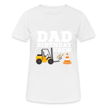 Papa Birthday Crew Construction Theme - Women's Breathable T-Shirt - white - Front - AI Model Female 172 dark (172cm)