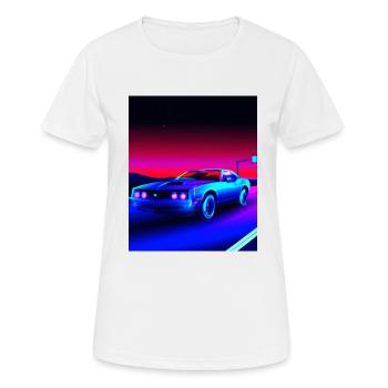 Vaporwave Aesthetic Vintage Highway - Women's Breathable T-Shirt - white - Front - AI Model Female 172 dark (172cm)