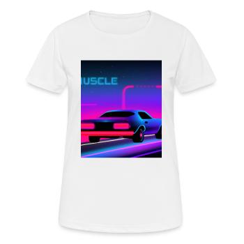 Vaporwave Aesthetic Vintage Highway - Women's Breathable T-Shirt - white - Front - AI Model Female 172 dark (172cm)