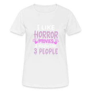 Ich Mag Horrorfilme - Frauen T-Shirt atmungsaktiv - Weiß - Vorne - AI Model Female 172 dark (172cm)