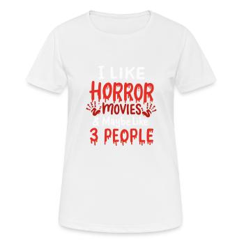 Ich Mag Horrorfilme - Frauen T-Shirt atmungsaktiv - Weiß - Vorne - AI Model Female 172 dark (172cm)